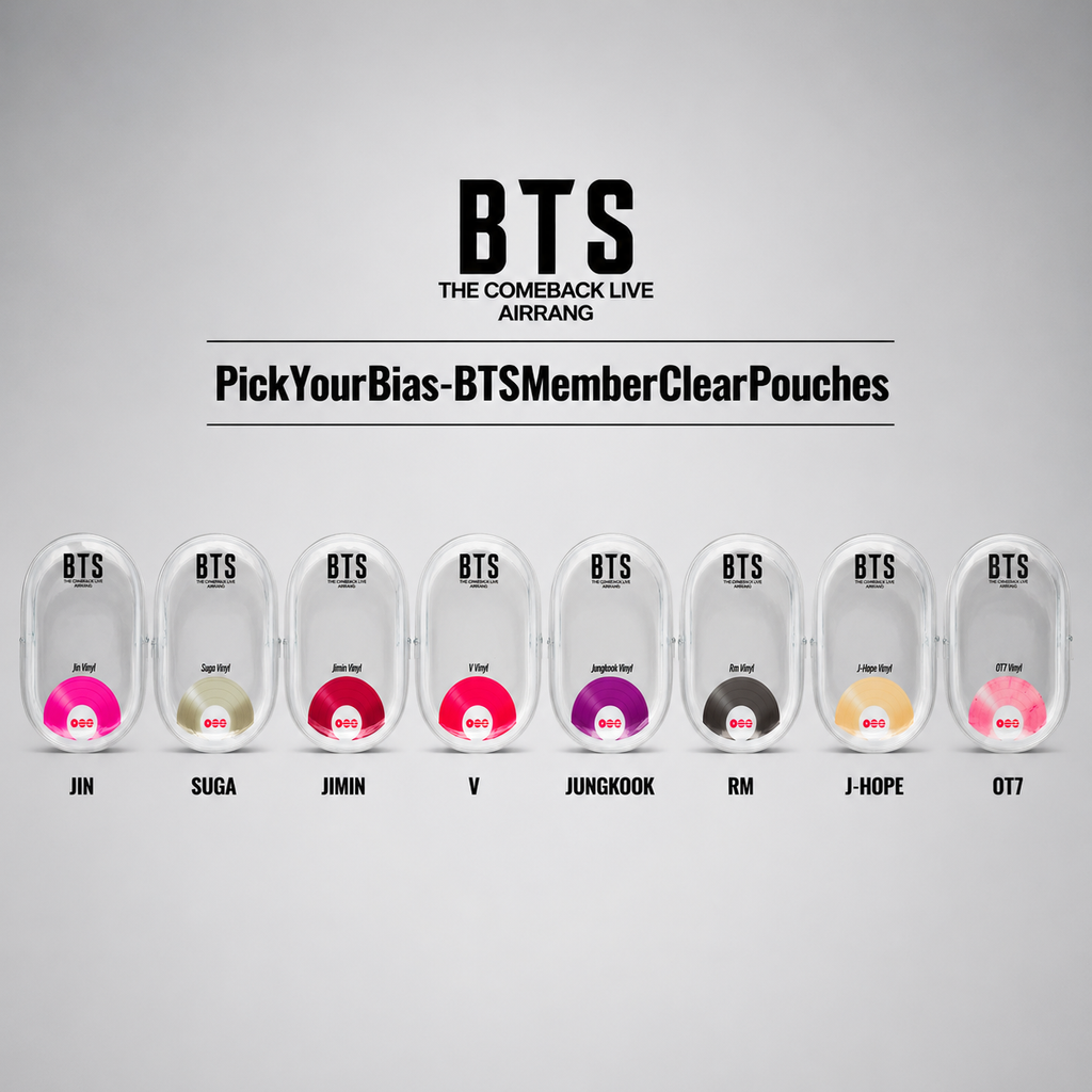 BTS Inspired ARIRANG Member Vinyl Clear Storage Pouch product image 2