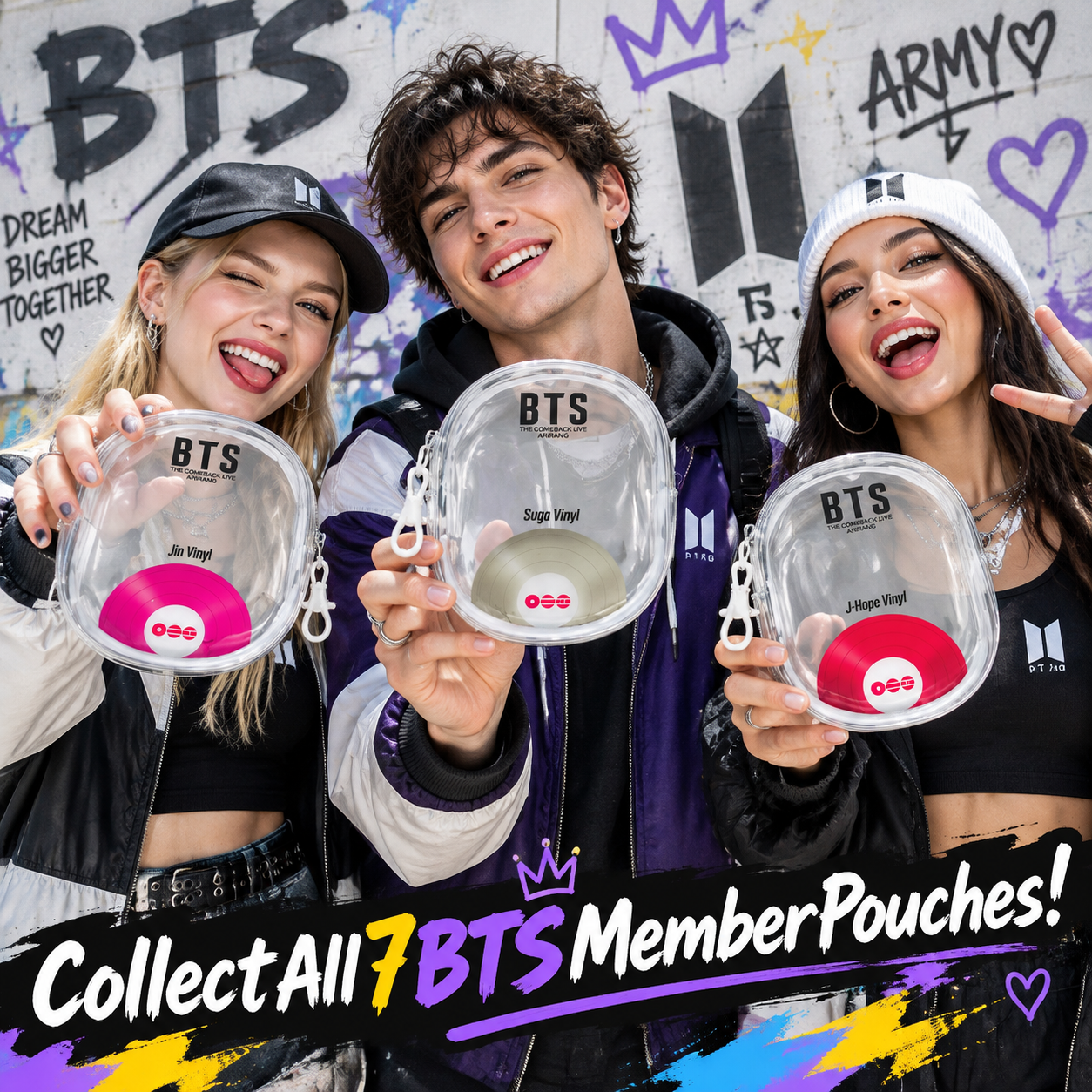 BTS Inspired ARIRANG Member Vinyl Clear Storage Pouch product image 6