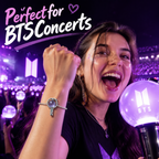 BTS-inspired light stick bracelet styled for a concert