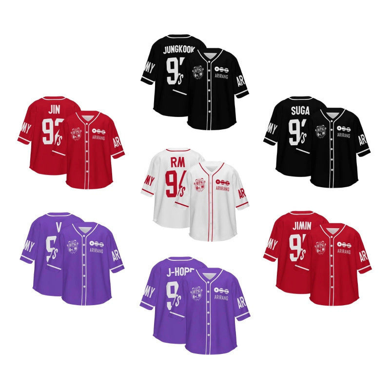 BTS ARIRANG seven member baseball jersey collection