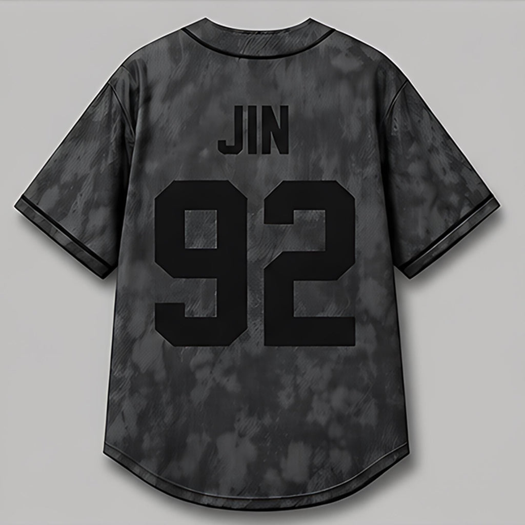 Army 07 personalized on a grey baseball jersey back