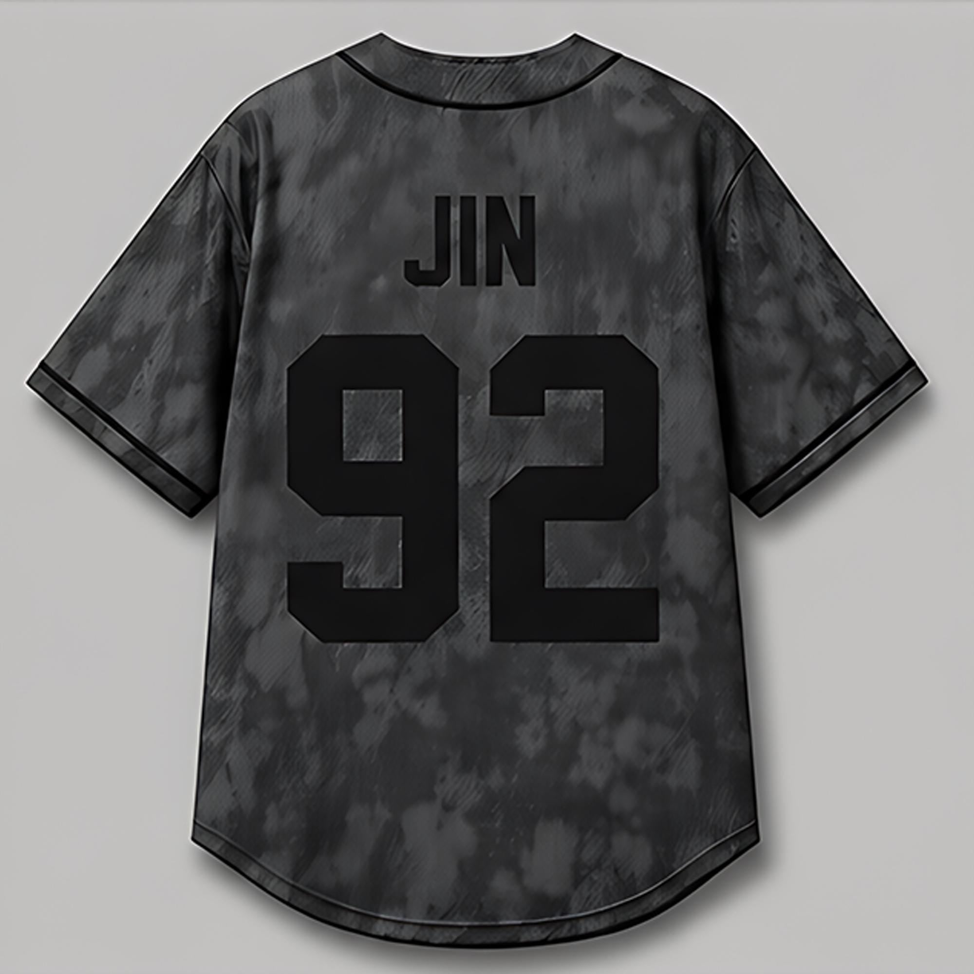 Army 07 personalized on a grey baseball jersey back