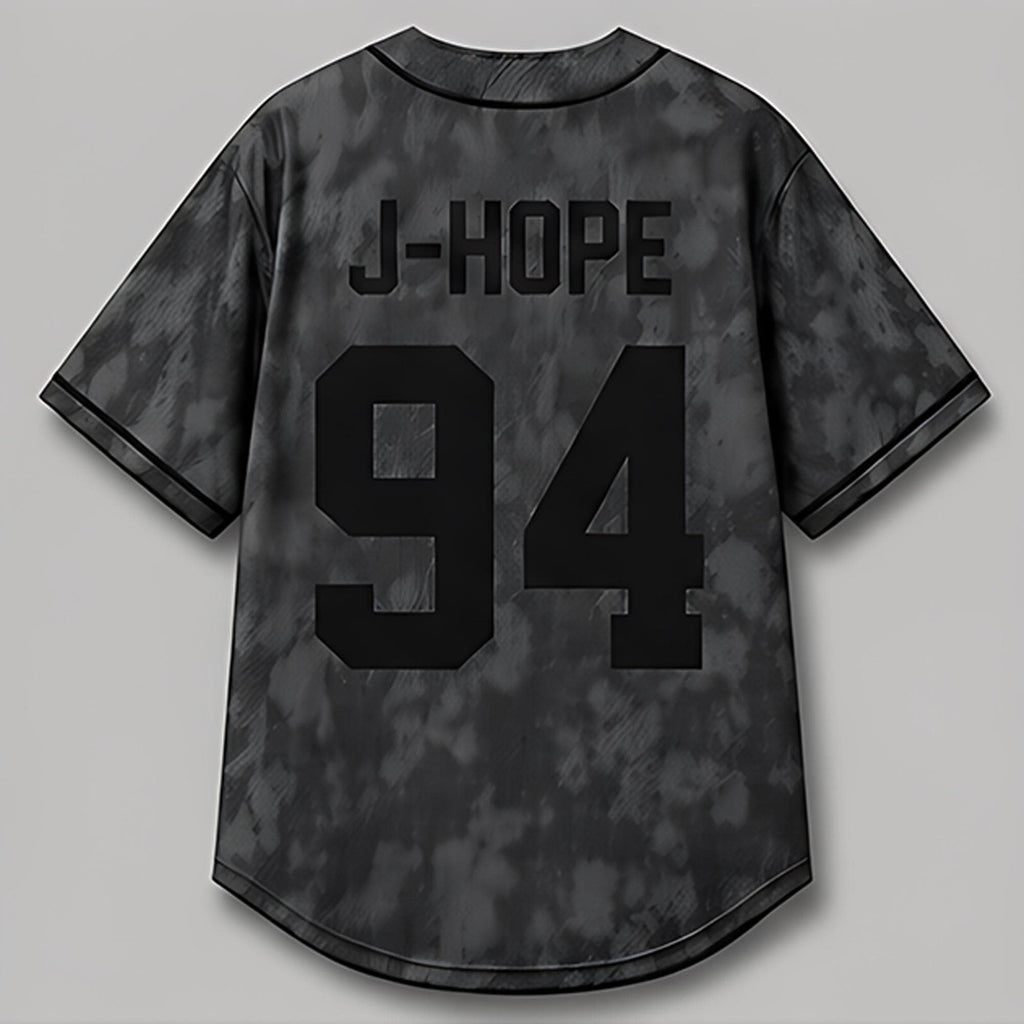 Blank grey baseball jersey front and back view