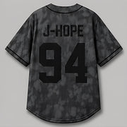 Blank grey baseball jersey front and back view
