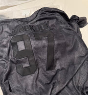 Grey baseball jersey - Jungkook 97 embroidery detail