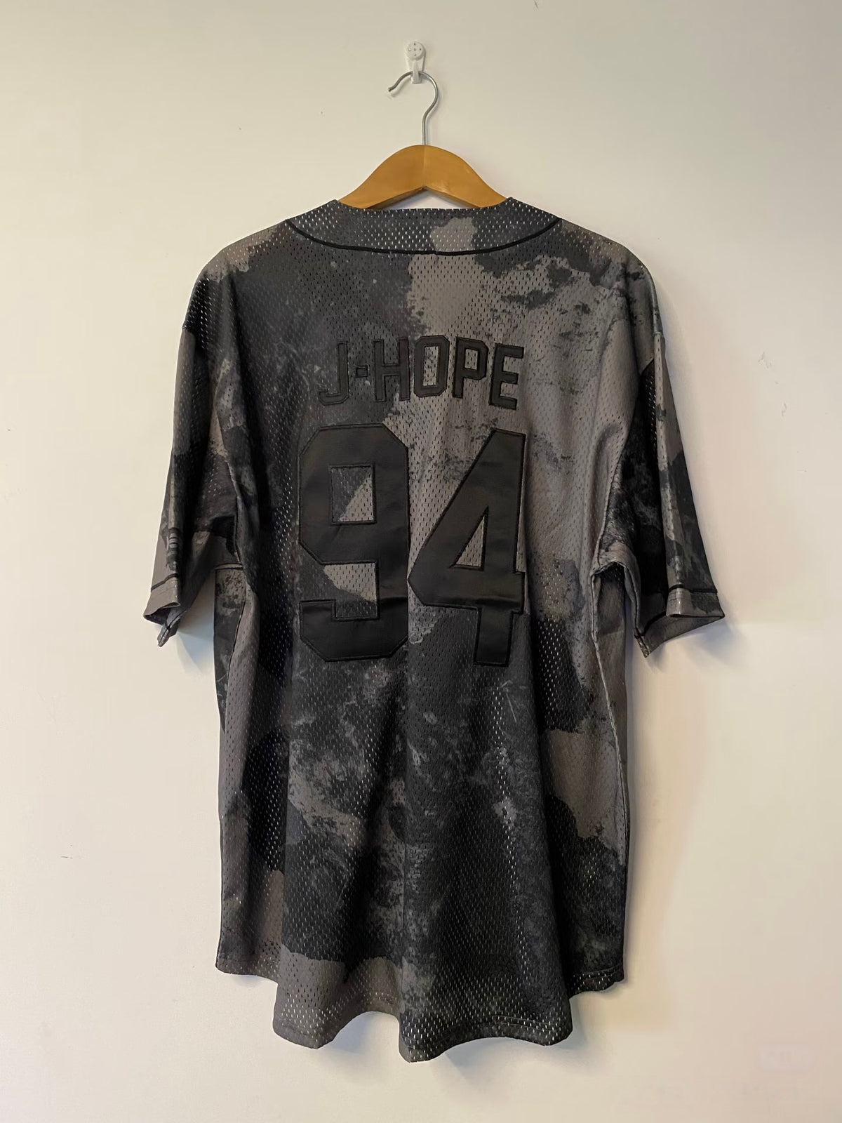 Grey baseball jersey - J-Hope 94 back view