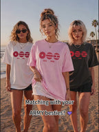 K-pop fan-inspired front and back graphic T-shirt product video